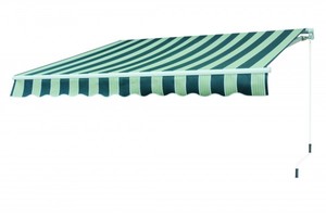 TrendLine Gelenkarm-Markise Green Stripe
, 
ca. 300 x 250 cm, Kurbel rechts
