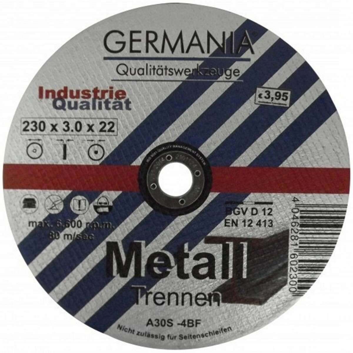 Trennscheibe Metall 230x3,0 Industriequalität Trennen von Sonderpreis Baumarkt für 1,00 € ansehen!