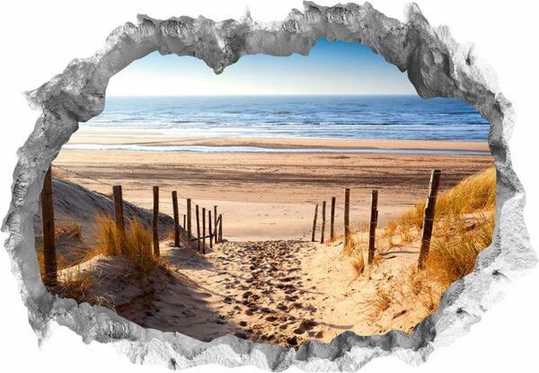 Neu Wandtattoo 3d Weg Zum Strand Wandtattoo 3D Weg zum Strand mehrfarbig von Netto Marken