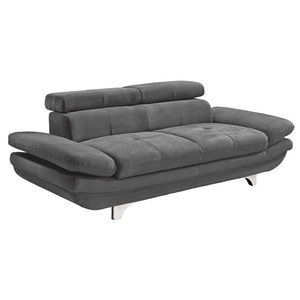 Sofa 2-Sitzer COTTA 104 x 218 cm Stoffbezug darkgrey
