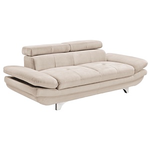 Sofa 2-Sitzer COTTA 104 x 218 cm Stoffbezug snowbeige