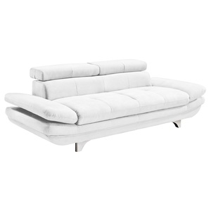 Sofa 3-Sitzer COTTA 104 x 233 cm Lederlook white