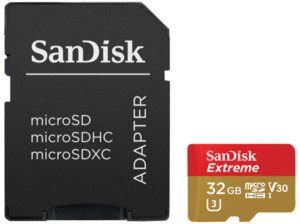 SANDISK Extreme UHS-I Micro-SDXC Speicherkarte, 32 GB, 100 MB/s, UHS Class 1