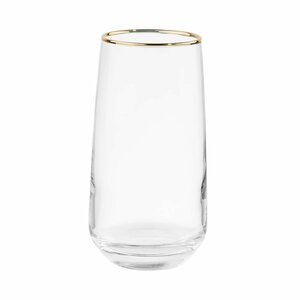 6x Longdrinkglas mit Goldrand 480 ml
