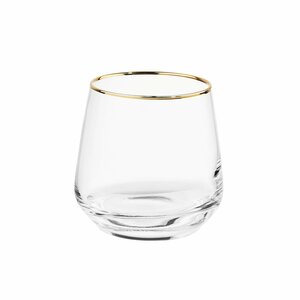 6x Glas mit Goldrand 345 ml