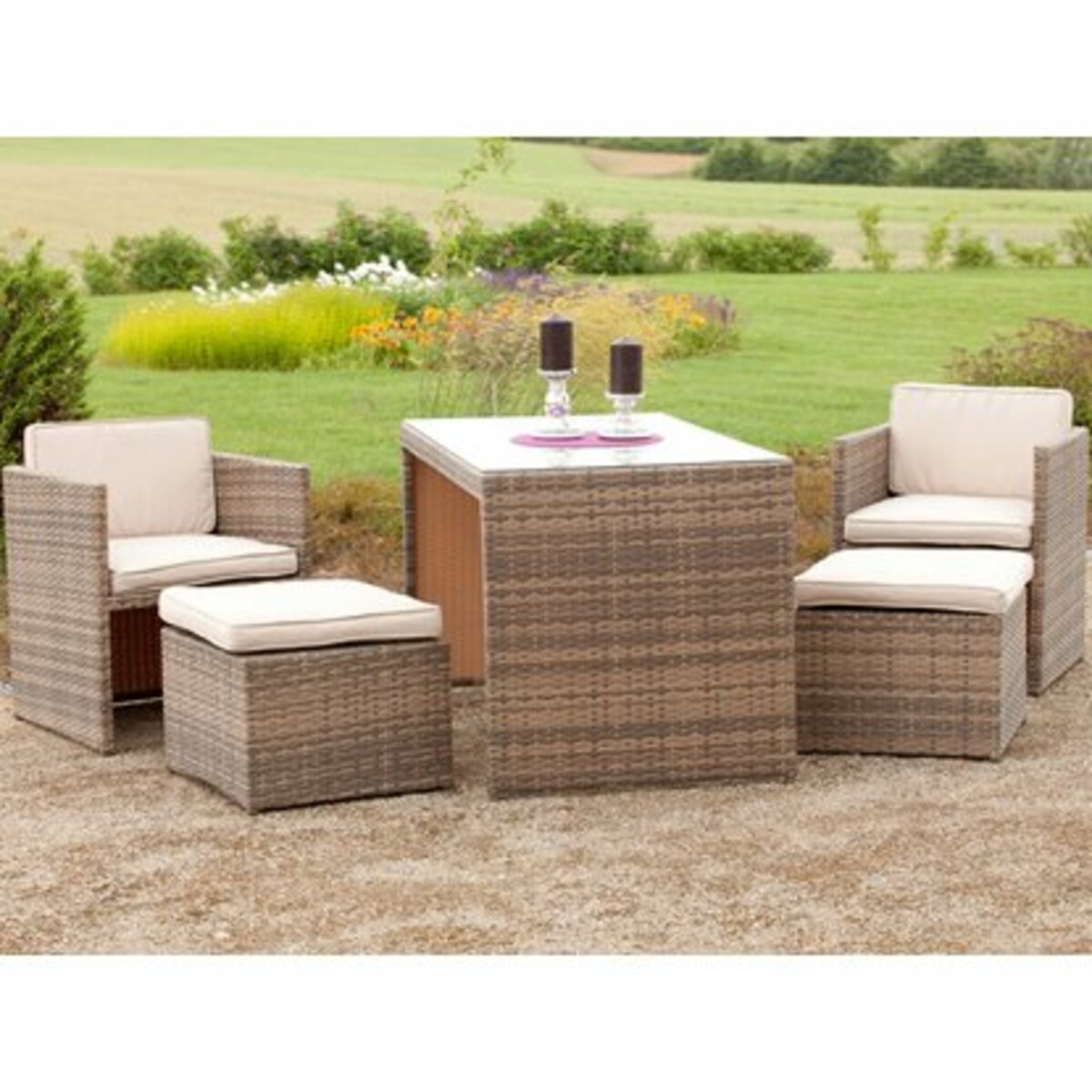 Balkonmöbel LoungeSet Merano Savannagrau 11teilig von OBI für 649,99