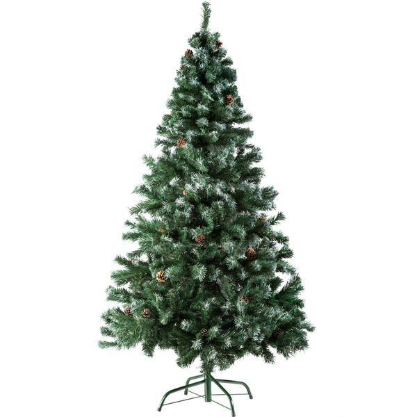 Künstlicher Weihnachtsbaum 180 cm 705 Spitzen und Zapfen