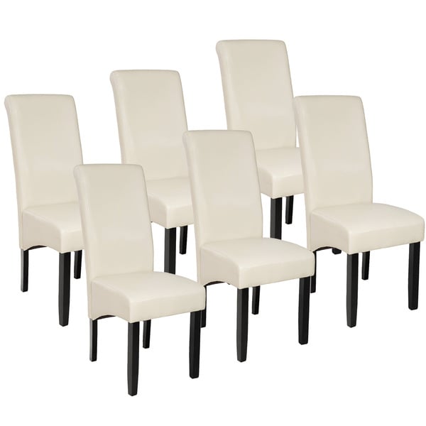 6 Esszimmerstuhle Mit Ergonomischer Sitzform Creme Von Tectake Fur 254 69 Ansehen