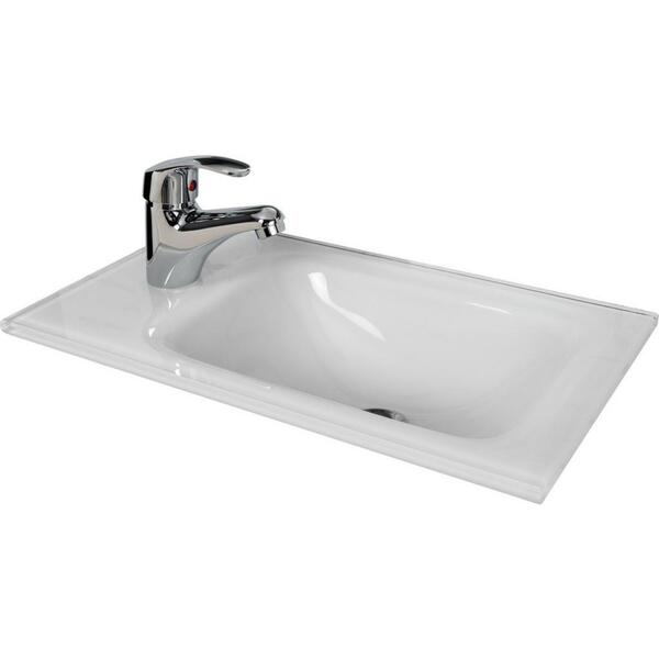 Waschbecken in Weiss Flachglas 'Guest' von Mömax ansehen!