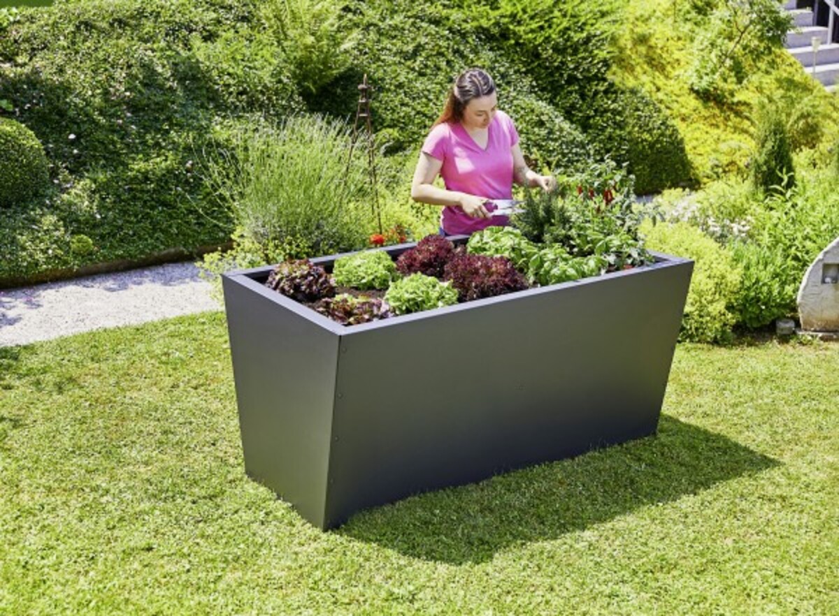 Gutta Hochbeet Valenta 150 150 x 90 x 80 cm, anthrazit von Globus