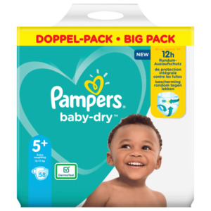 Pampers Baby Dry Gr.5+ 12-17kg Big Pack 58 Stück