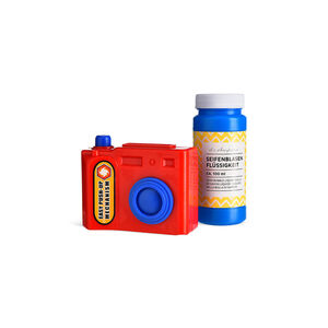 Seifenblasen Kamera, 118ml, L:9cm x B:3cm, rot