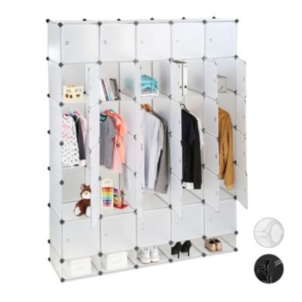 Xxl Kleiderschrank Mit Flexiblem Regalsystem H 234 X B 180 X T 46 5 Cm Transparent Von Mytoys De Fur 139 90 Ansehen