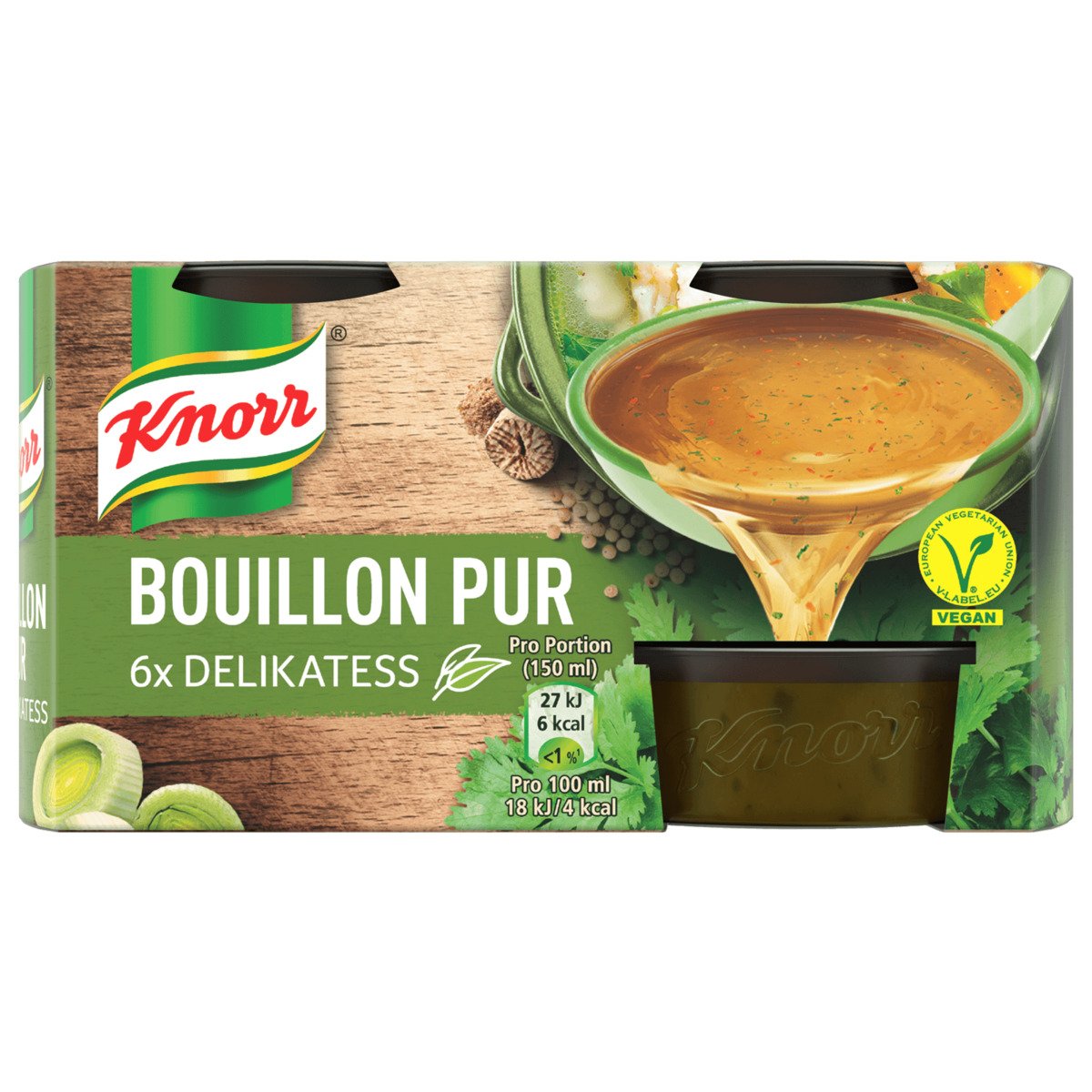 Knorr Bouillon Pur Delikatess Brühe 6 x 500 ml von REWE ansehen!