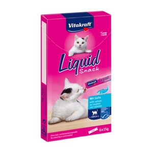 Vitakraft Cat Liquid-Snack 11x6 Stück Lachs & Omega 3