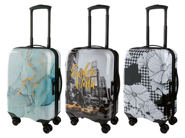 TOPMOVE® Handgepäckkoffer, 30 l Fassungsvermögen, mit 4 Rollen, ABS