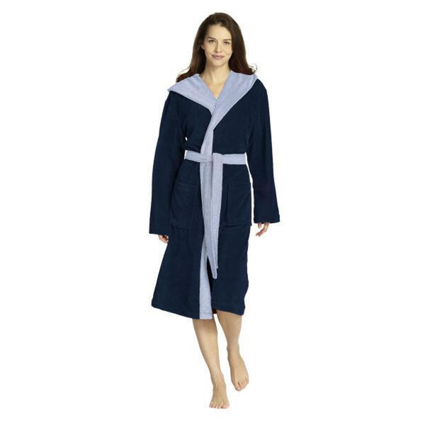 bademantel damen dunkelblau