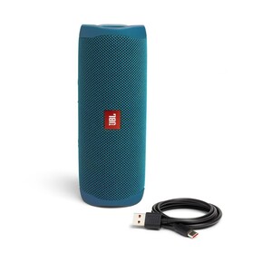 JBL Flip 5 Eco blau Mobiler Lautsprecher (Bluetooth, IPX7, Wasserfest, PartyBoost)