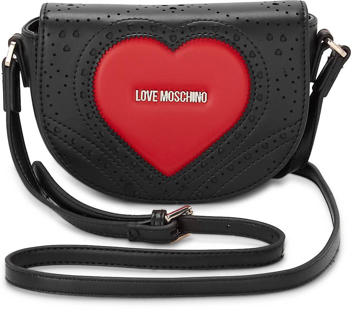 Love Moschino, Umhängetasche Heart Embroidery in schwarz ...