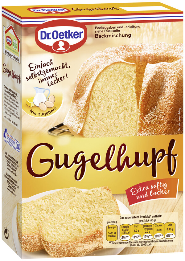 Dr.Oetker Gugelhupf Backmischung 460 g von Edeka24 für 2,49 € ansehen!
