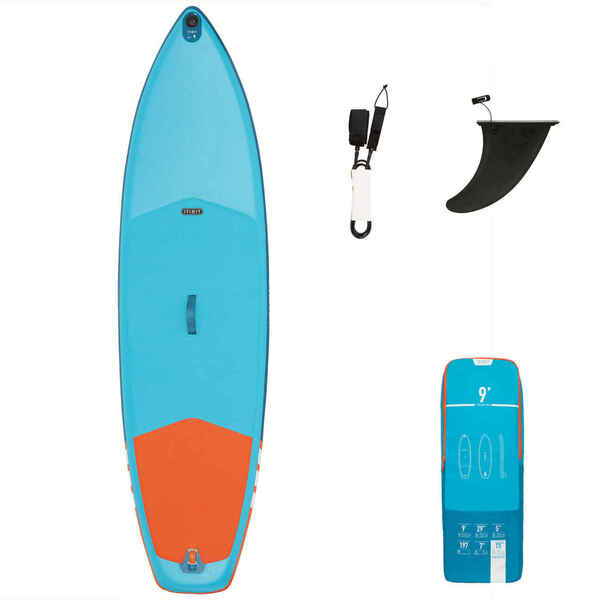 SUPBoard Stand Up Paddle aufblasbar X100 Touring 9' Einsteiger blau