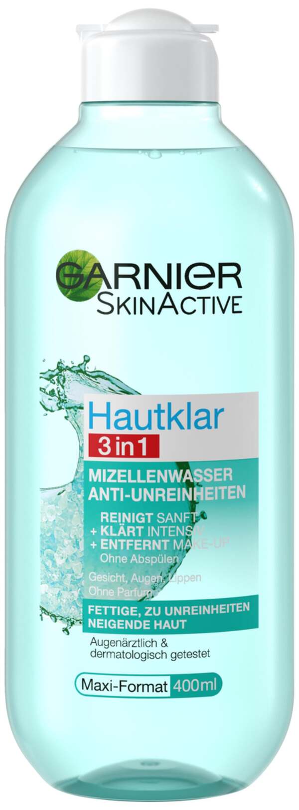Garnier Hautklar 
            3in1 Mizellenwasser Anti-Unreinheiten