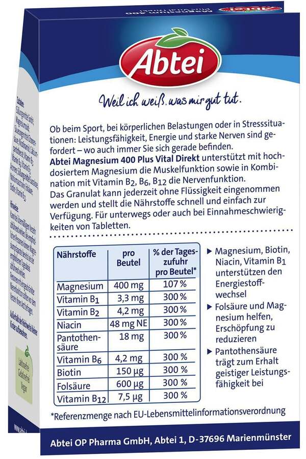 Abtei Magnesium 400 + Vitamin B Komplex von ROSSMANN ansehen!