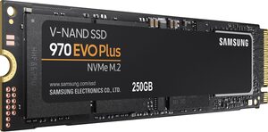 Samsung »970 EVO Plus NVMe M.2 SSD« SSD (250 GB) 3500 MB/S Lesegeschwindigkeit, 3300 MB/S Schreibgeschwindigkeit)