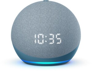 Echo Dot (4. Gen.) mit Uhr Streaming-Lautsprecher blaugrau