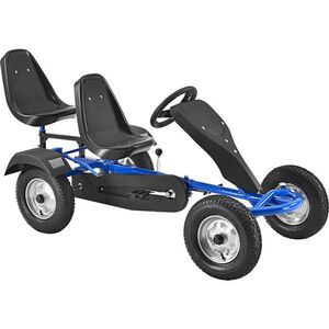 ArtSport 2-Sitzer Gokart mit Schalensitz & Luftreifen – Kinderfahrzeug Spielzeug für Kinder blau