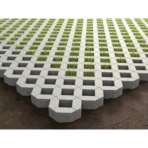 Rasengitterstein Grau ca. 60,8 cm x 40,8 cm x 8 cm