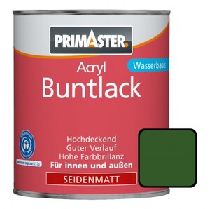 Primaster Acryl Buntlack laubgrün seidenmatt, 750 ml