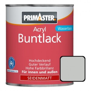 Primaster Acryl Buntlack lichtgrau seidenmatt, 750 ml