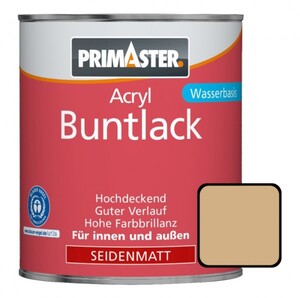 Primaster Acryl Buntlack beige seidenmatt, 750 ml