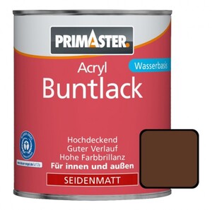 Primaster Acryl Buntlack nussbraun seidenmatt, 750 ml