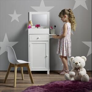 Schmuckschrank für Kinder mit Spiegel in Weiß 'Julien'