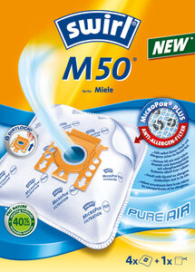 Swirl Staubsaugerbeutel M50 MicroPor® PLUS PureAir 4 Stück