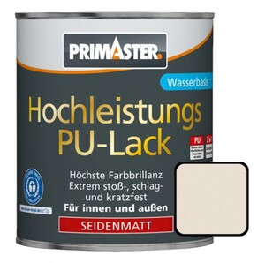 Primaster Hochleistungs PU-Lack RAL 9001 750 ml, 2 in 1, cremeweiß, seidenmatt