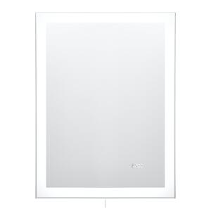 Wandspiegel in Grau inkl. LED 'Mirror Clock'
