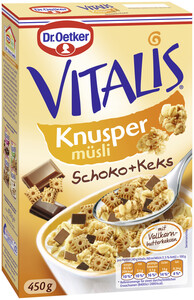 Dr.Oetker Vitalis Knusper Schoko + Keks Müsli 450 g