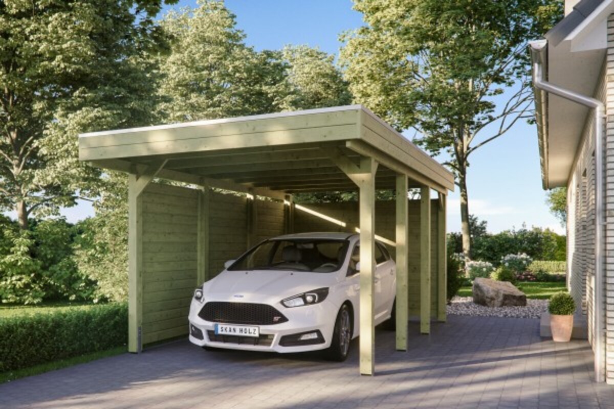 SKAN HOLZ Carport Friesland mit Seiten und Rückwand 314 x 555 cm