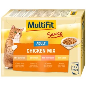 MultiFit Adult Sauce Chicken Mix Multipack 12x100g