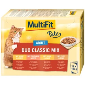 MultiFit Adult Paté Duo Classic Mix Multipack 12x100g