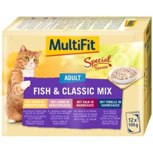 MultiFit Adult Special Sauce Fish & Classic Mix Multipack 12x100g