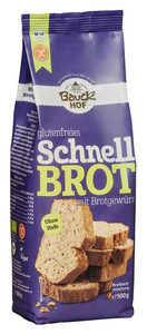 Bauckhof Bio glutenfreies Schnellbrot mit Brotgewürz Backmischung  500g