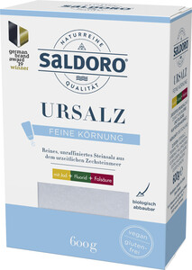 Saldoro Urmeer Salz mit Jod, Fluorid & Folsäure 600G