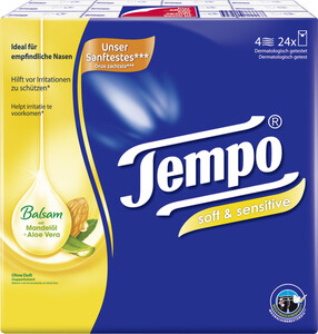 Tempo Plus Soft&Sensitive Taschentücher 24x9ST