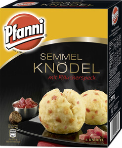 Pfanni Semmel Knödel mit Räucherspeck im Kochbeutel - 6 Knödel 200 g