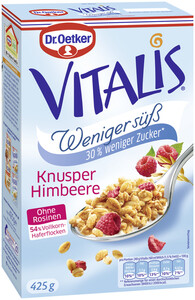 Dr.Oetker Vitalis Knusper Himbeer weniger süß 425 g
