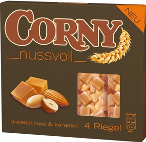 Corny Nussvoll Dreierlei Nuss & Karamell 4ST 96G